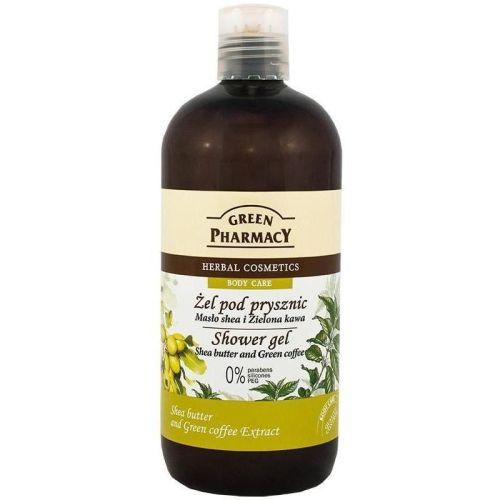 GREEN PHARMACY Żel pod prysznic masło Shea i Zielona Kawa