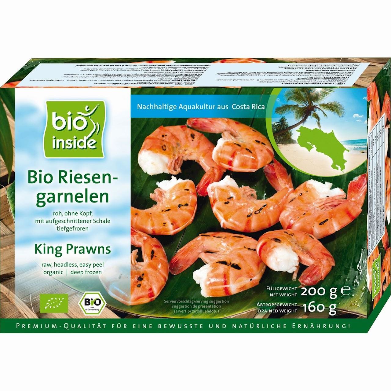 BIO INSIDE Krewetki królewskie mrożone BIO