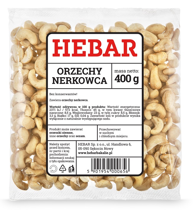 HEBAR Orzechy nerkowca