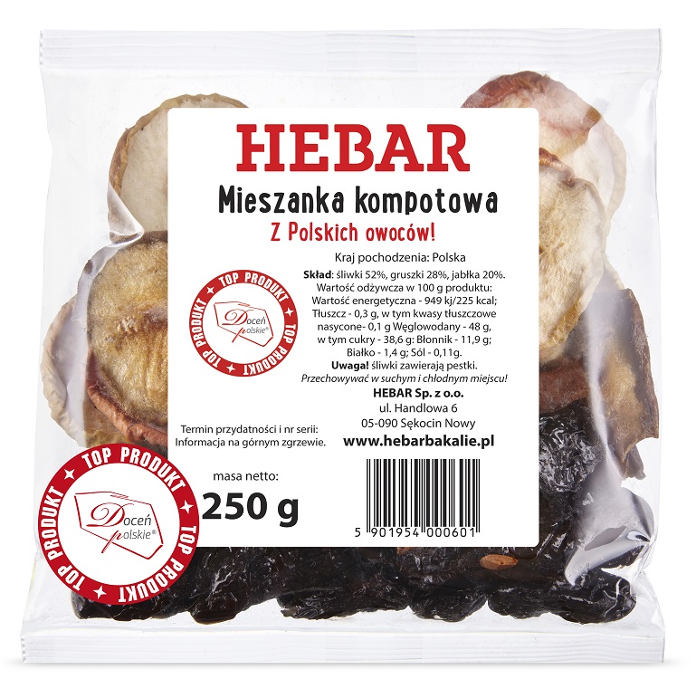 HEBAR Mieszanka kompotowa z Polskich owoców