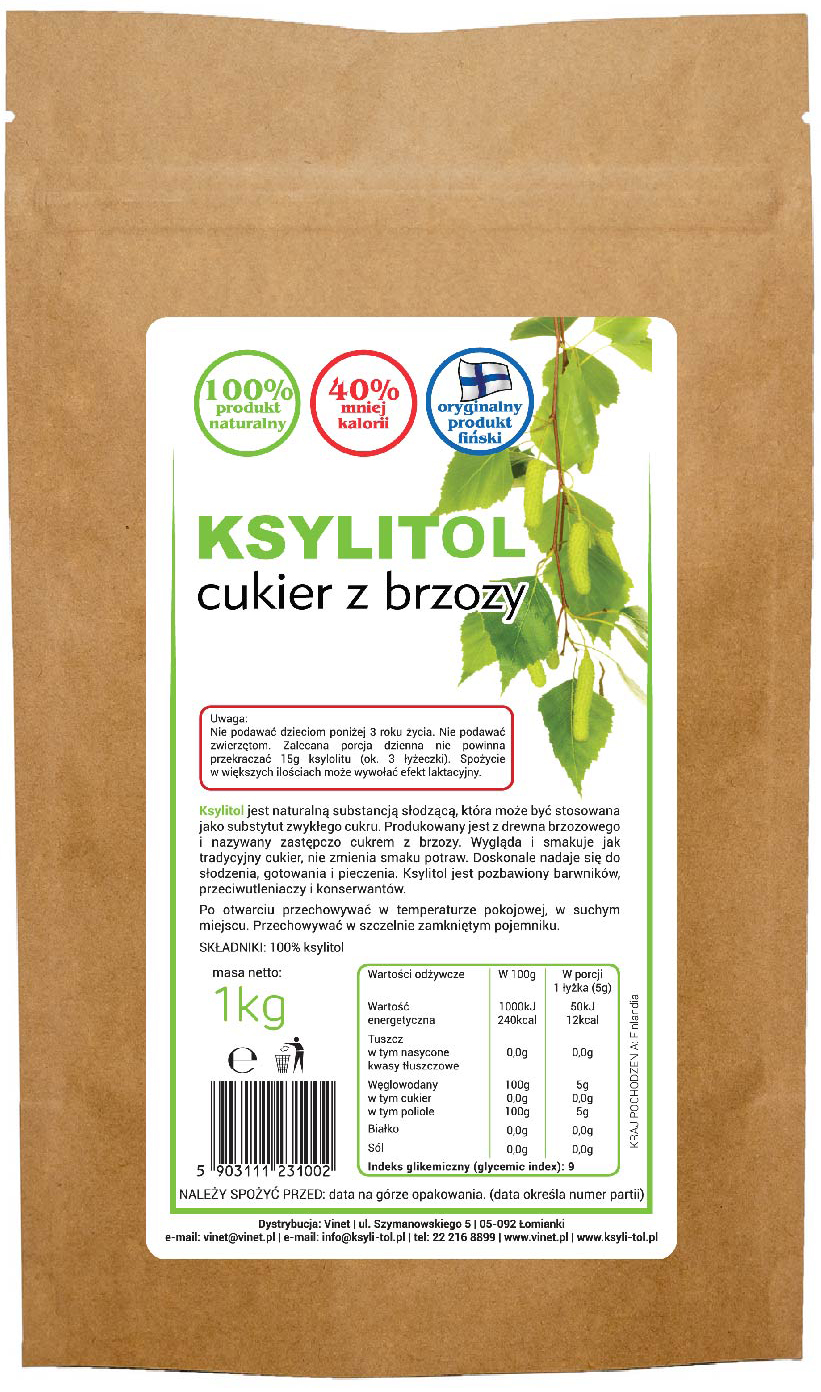 KSYLITOL Ksylitol Cukier z brzozy