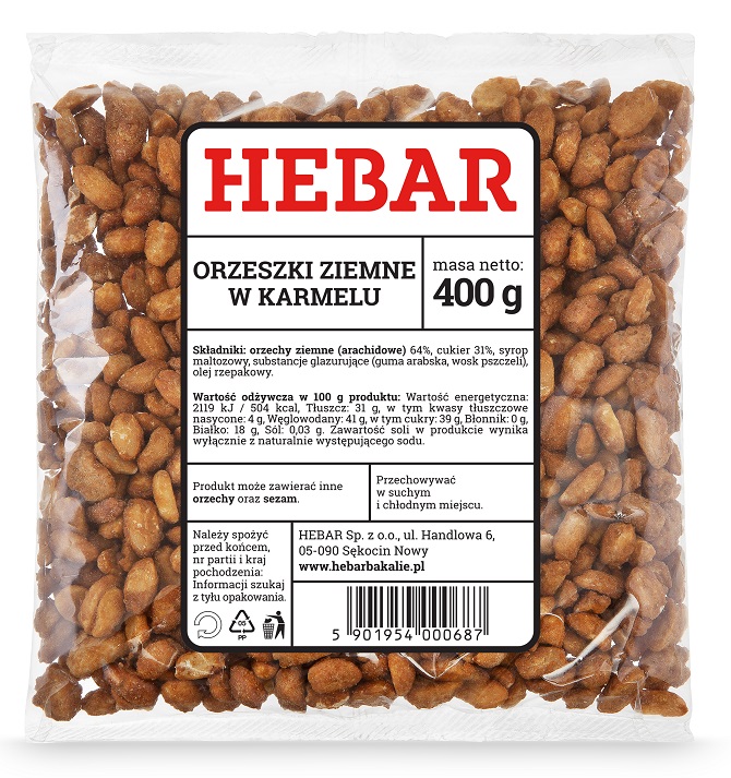 HEBAR Orzeszki ziemne w karmelu