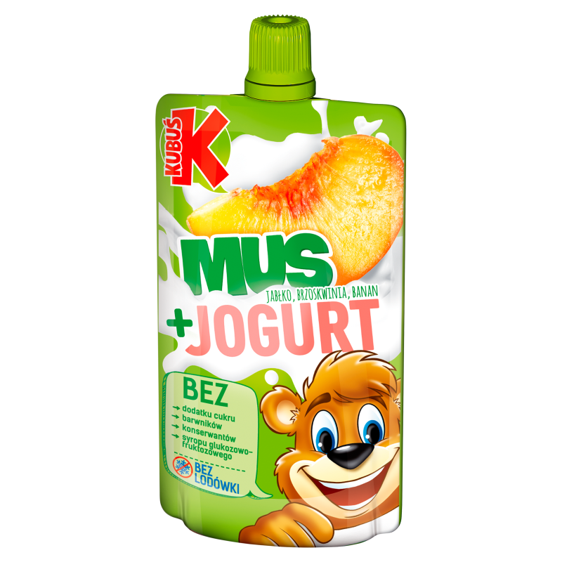 KUBUŚ Mus + Jogurt jabłko brzoskwinia banan frisco.pl