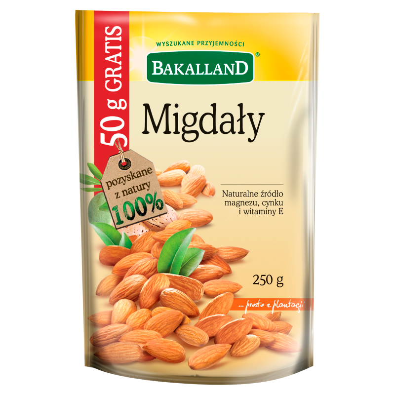 BAKALLAND Migdały +50g GRATIS
