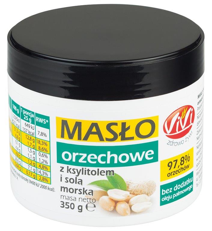 VIVI Masło orzechowe z ksylitolem i solą morską
