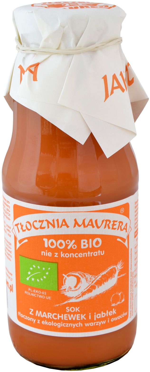 TŁOCZNIA MAURERA Sok z marchewki i jabłek BIO