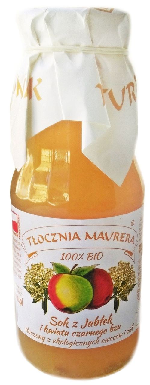 TŁOCZNIA MAURERA Sok z jabłek i kwiatu czarnego bzu BIO