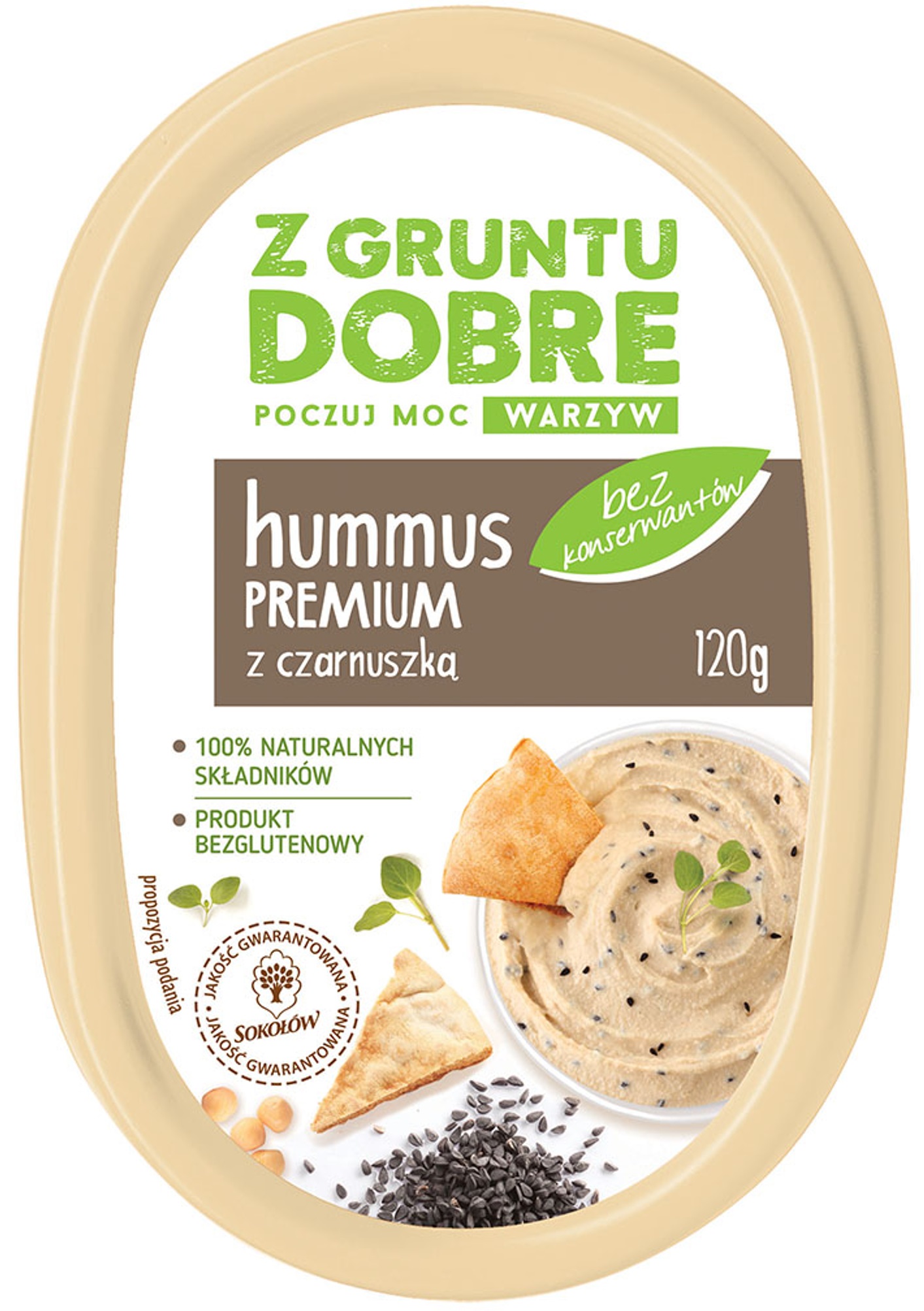 Z GRUNTU DOBRE Hummus Premium z czarnuszką