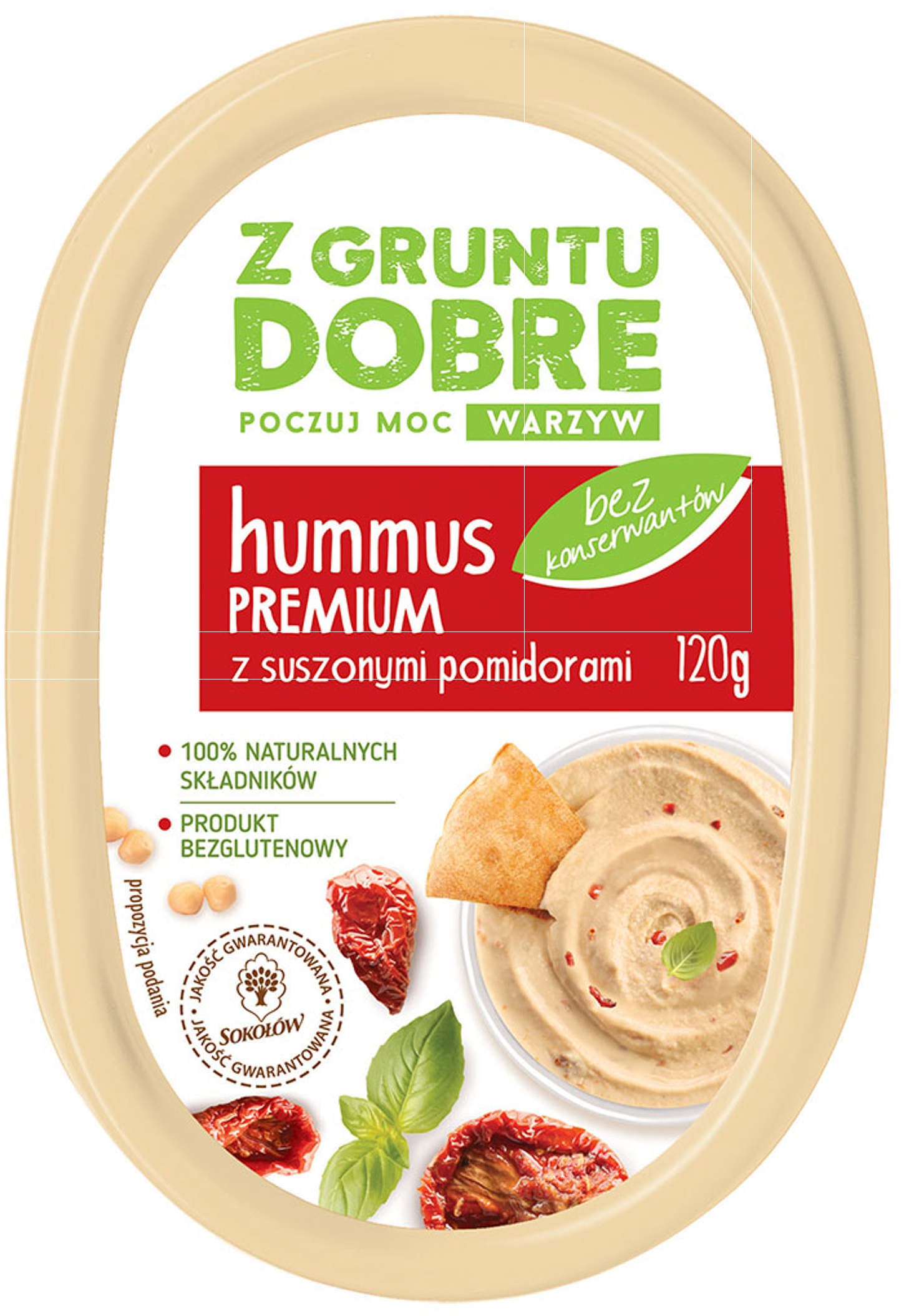Z GRUNTU DOBRE Hummus Premium z suszonymi pomidorami