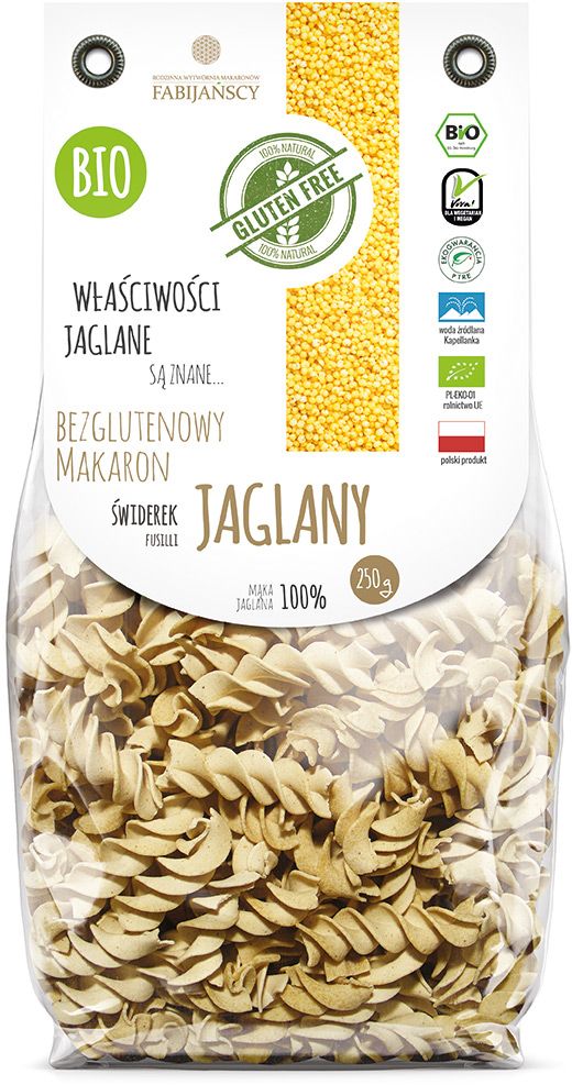 FABIJAŃSCY Makaron jaglany świderek bezglutenowy BIO