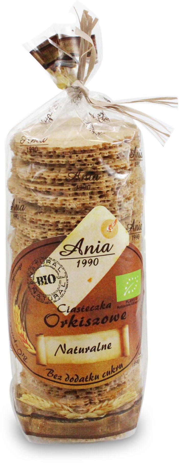ANIA Ciasteczka orkiszowe naturalne bez dodatku cukrów BIO