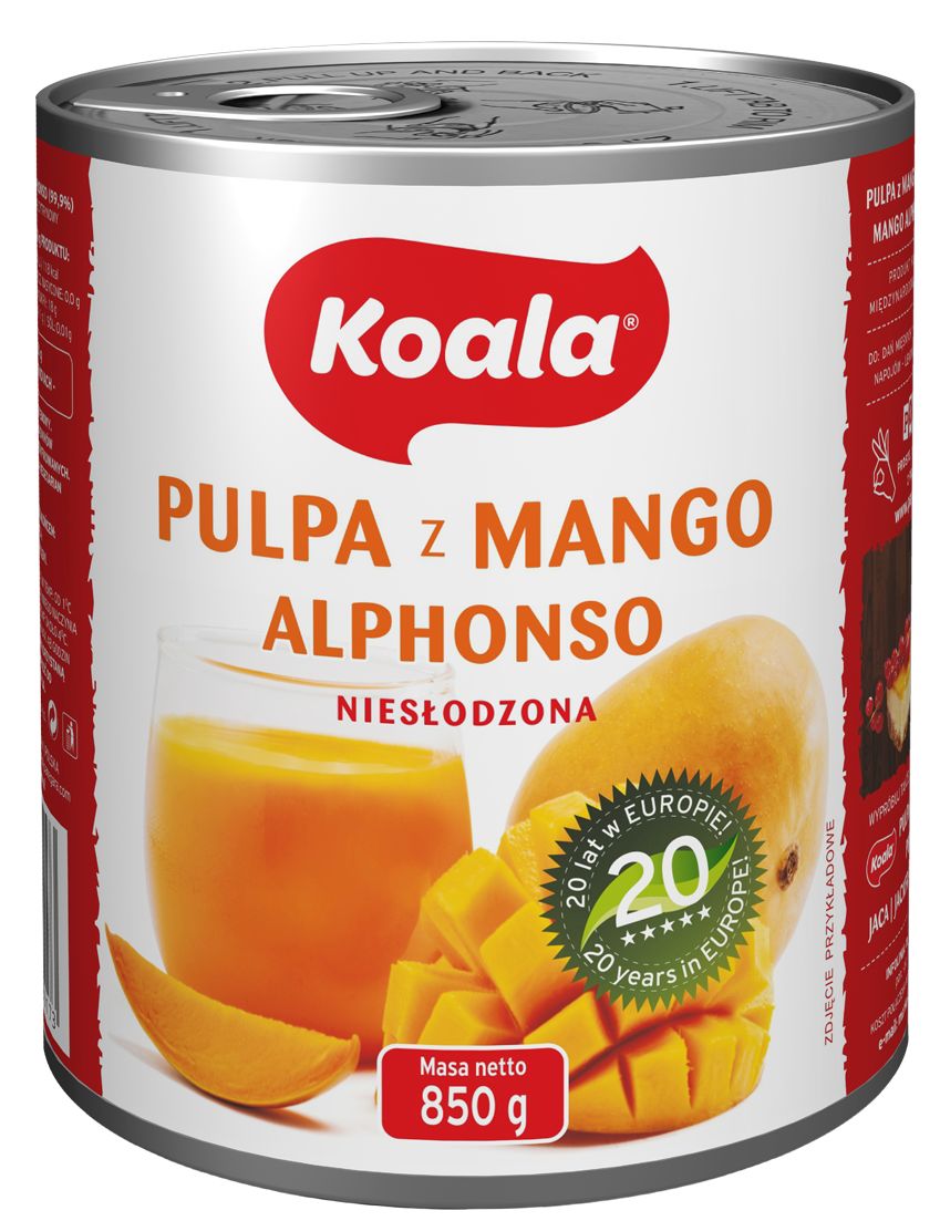 KOALA Pulpa z mango alphonso (niesłodzona)
