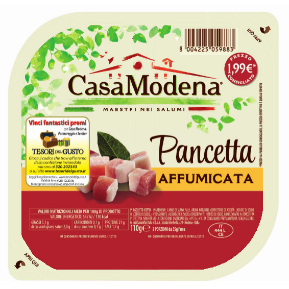 CASA MODENA Boczek Pancetta wędzony w kostkach