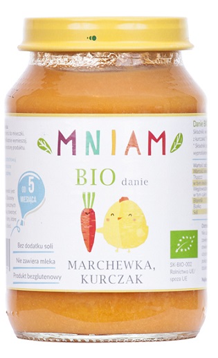 MNIAM Danie marchewka-kurczak od 5 miesiąca BIO frisco.pl