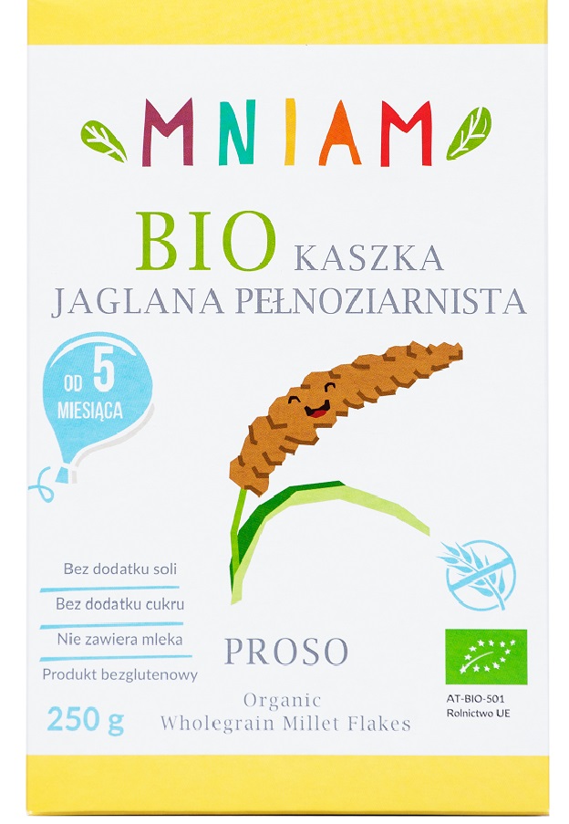 MNIAM Kaszka jaglana pełnoziarnista od 5 miesiąca bezglutenowa BIO