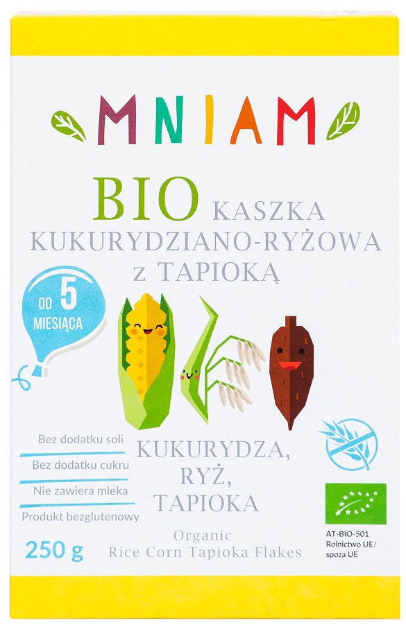 MNIAM Kaszka  kukurydziano-ryżowa z tapioką bezglutenowa BIO