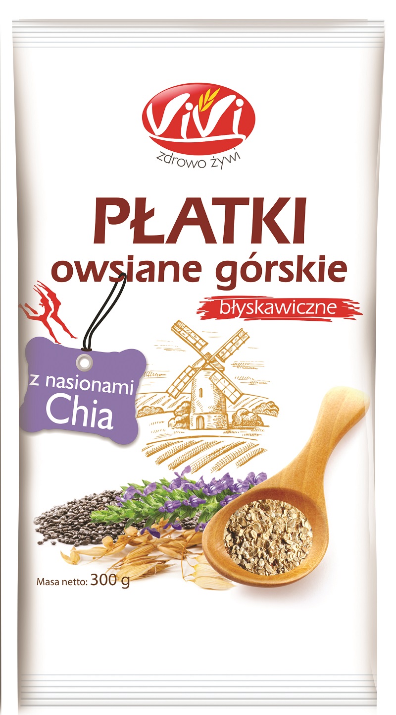 VIVI Płatki owsiane górskie z nasionami chia