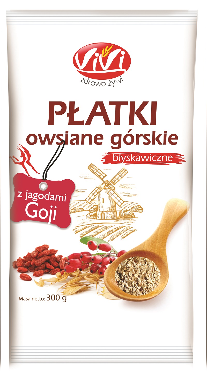 VIVI Płatki owsiane górskie z jagodami goji