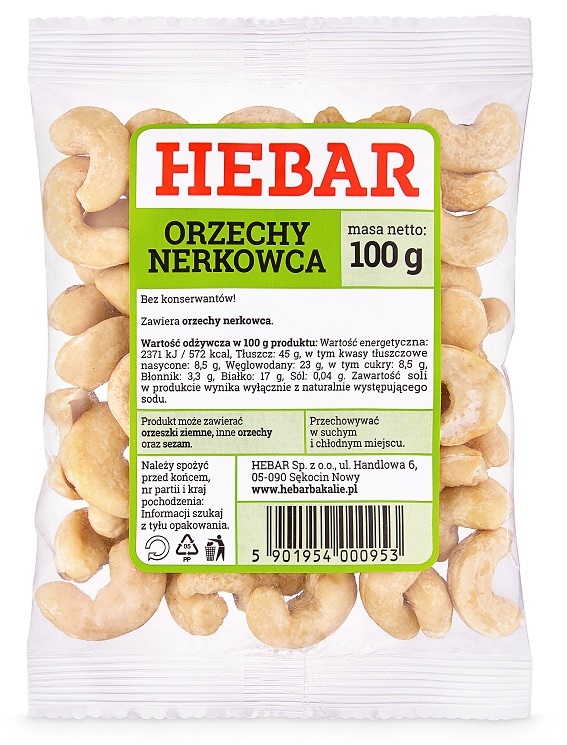 HEBAR Orzechy nerkowca
