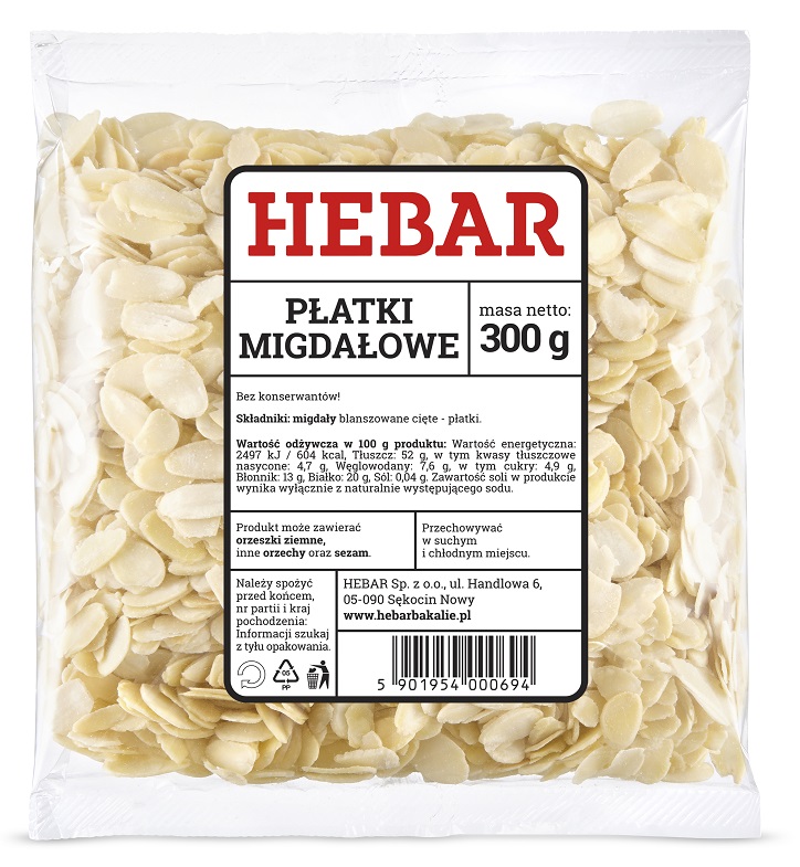 HEBAR Płatki migdałowe