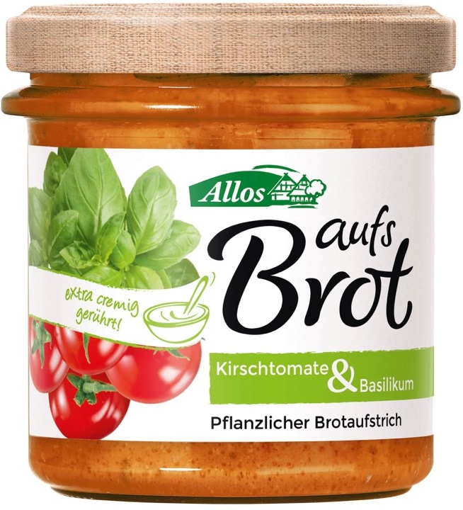 ALLOS Pasta kremowa z pomidorami cherry i bazylią BIO