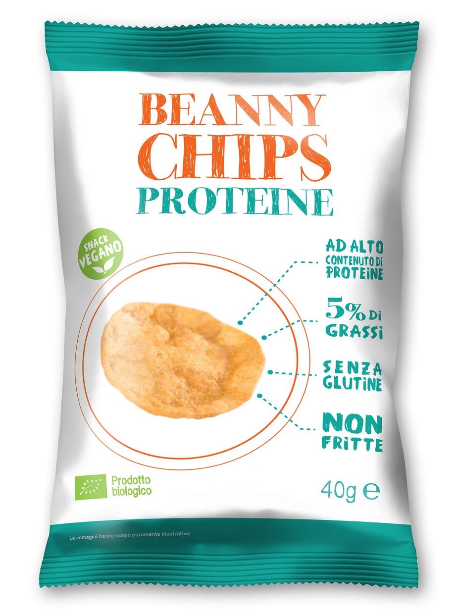 NEW SNACKS BEANNY CHIPS Prażynki z soczewicy proteinowe bezglutenowe BIO