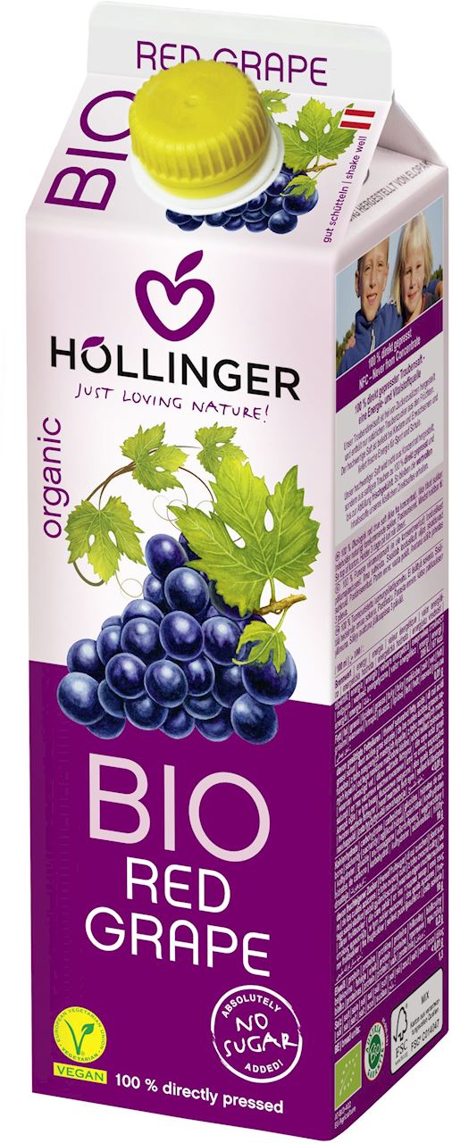 HOLLINGER Sok z czerwonych winogron BIO