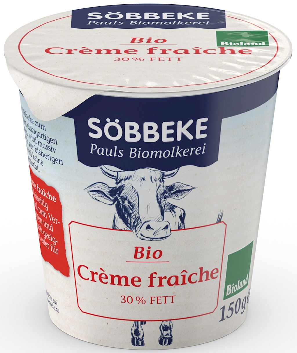 SOBBEKE Śmietana kremowa kwaśna (30% tł.) BIO