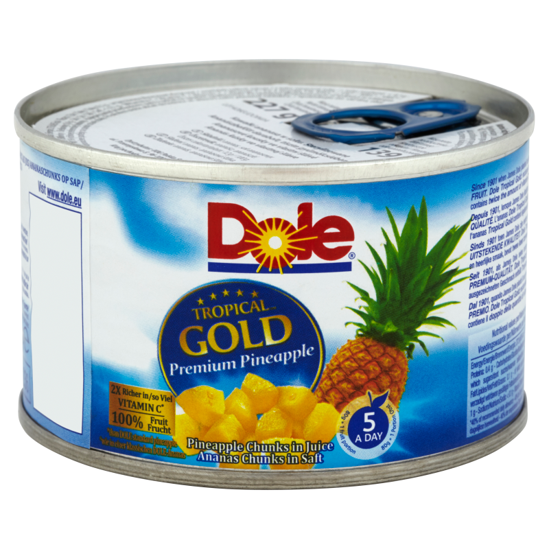 DOLE Tropical Gold Kawałki ananasa w soku