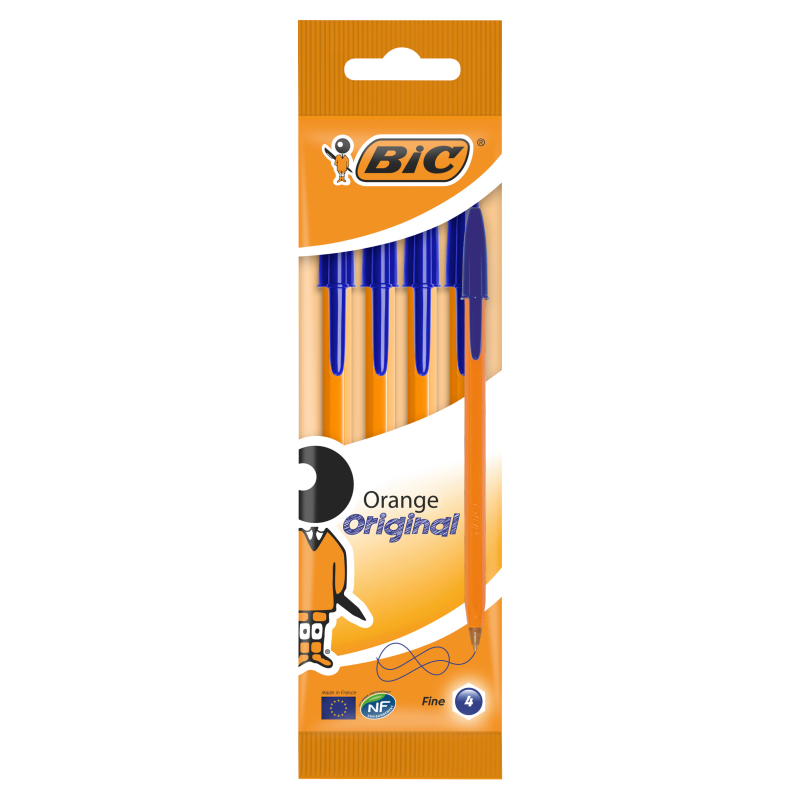BIC Orange Original Fine Długopis niebieski Pouch 4 szt. frisco.pl