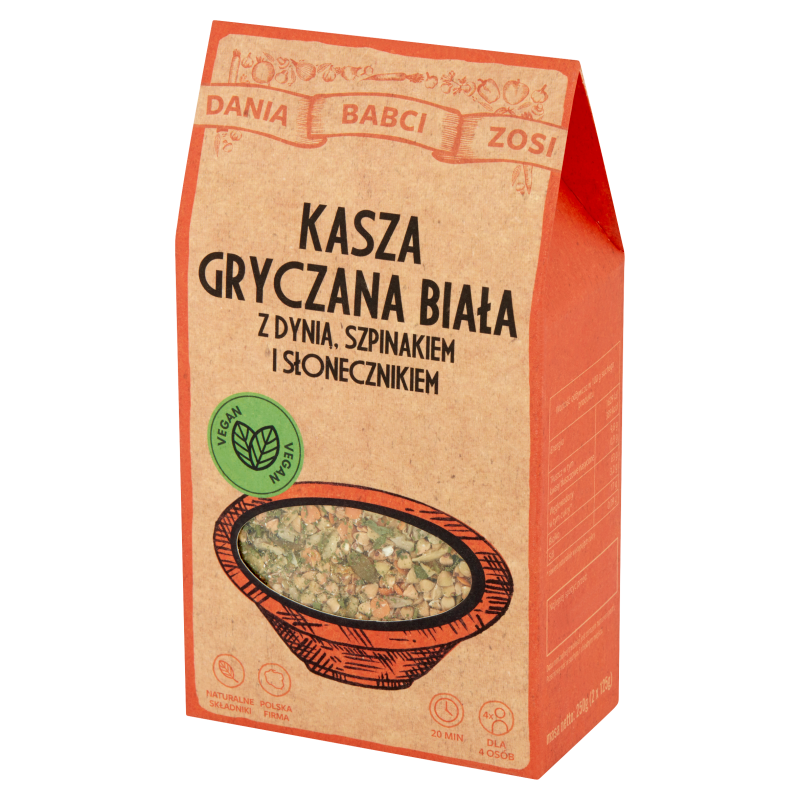 DANIA BABCI ZOSI Kasza gryczana biała z dynią, szpinakiem i słonecznikiem frisco.pl