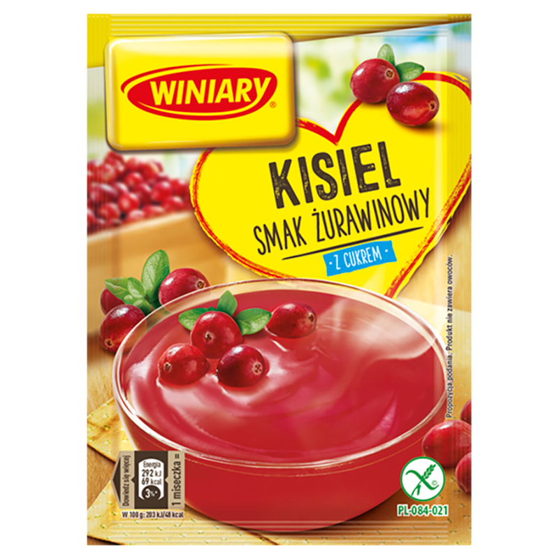 WINIARY Kisiel o smaku żurawinowym bezglutenowy z cukrem frisco.pl
