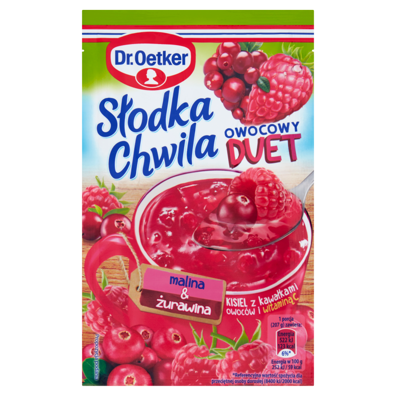 DR. OETKER Słodka Chwila Kisiel o smaku malina-żurawina frisco.pl