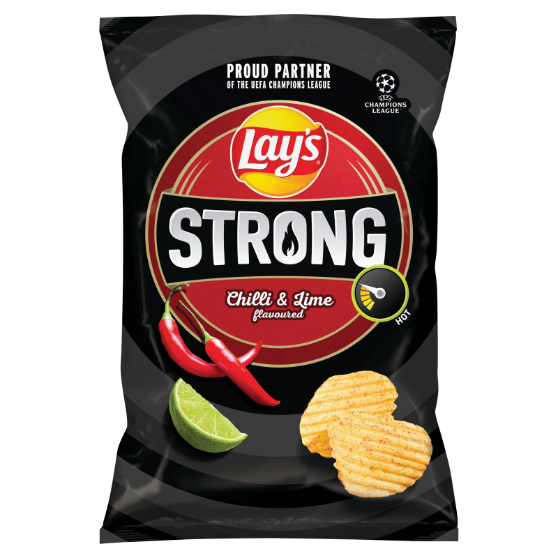 LAYS STRONG Chipsy ziemniaczane karbowane o smaku ostrego chilli i limonki frisco.pl