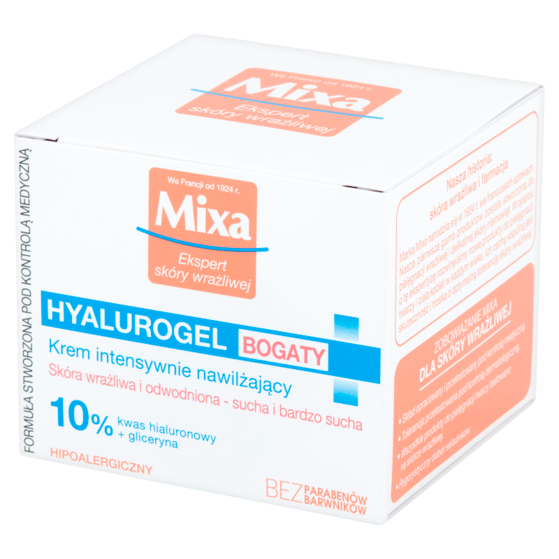 Mixa Hyalurogel Bogaty krem intensywnie nawilżający