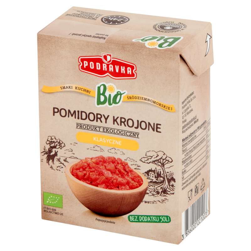 PODRAVKA Pomidory krojone klasyczne BIO frisco.pl