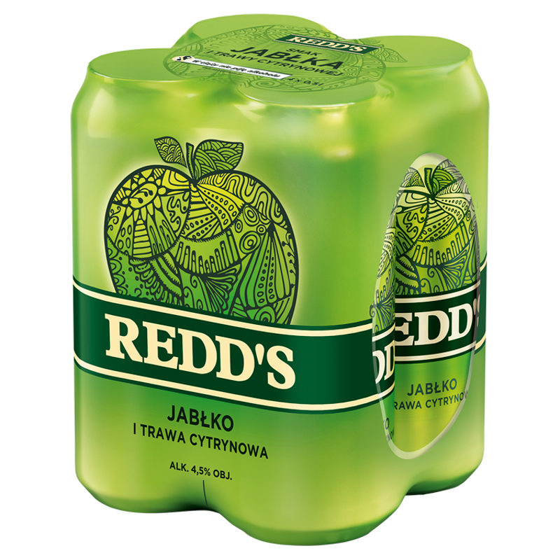 REDDS JABŁKO I TRAWA CYTRYNOWA Piwo 4x500ml (puszka)
