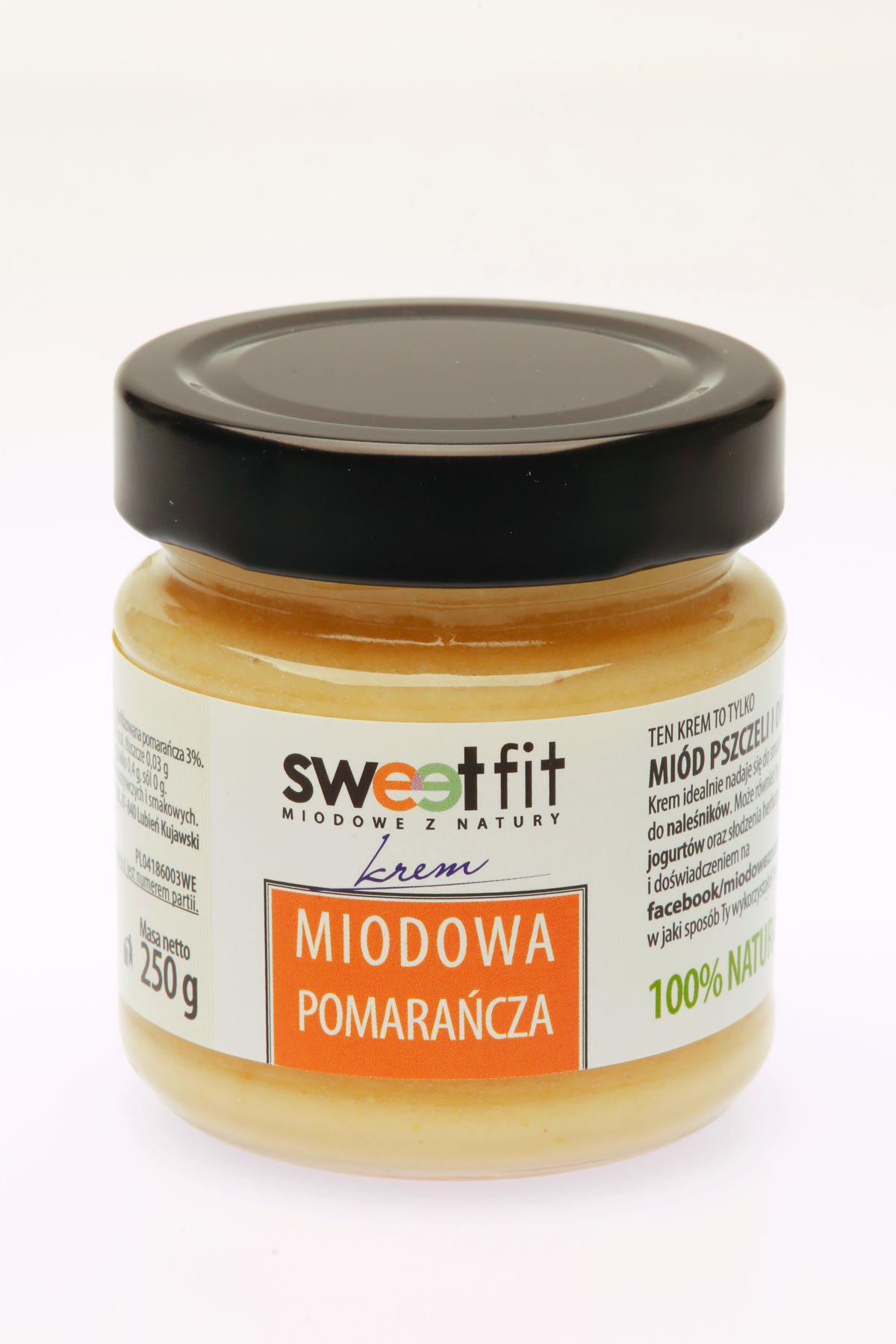 SWEETFIT Miód kremowany z pomarańczą