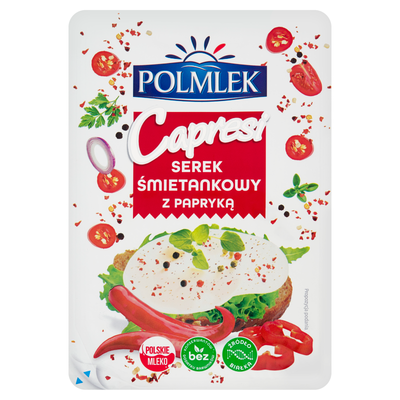 POLMLEK Capresi - serek śmietankowy z papryką (plastry) frisco.pl