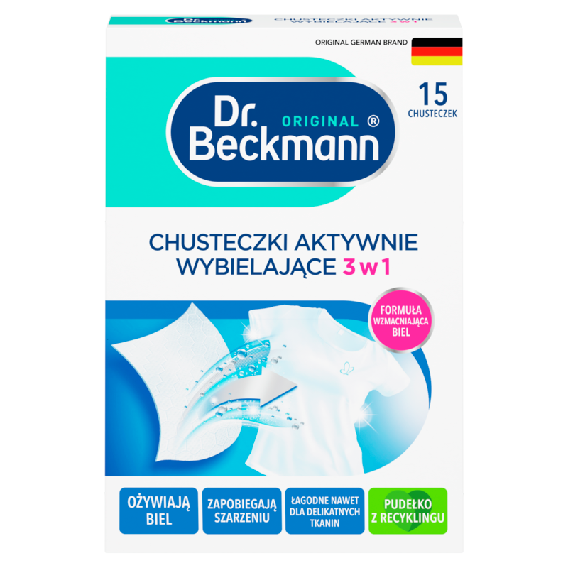 DR.BECKMANN Chusteczki aktywnie wybielające 15 szt frisco.pl