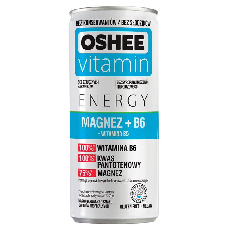 OSHEE Vitamin Energy Napój gazowany Magnez+Wit.B6+Wit.B5