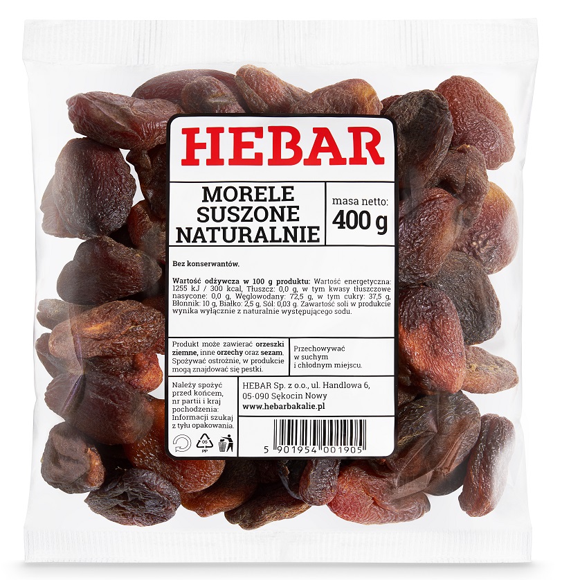HEBAR Morele suszone naturalnie