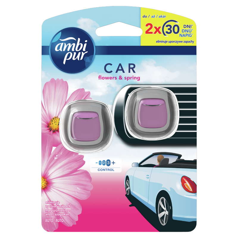 AMBI PUR CAR Samochodowy odświeżacz powietrza Flowers & Spring 2 szt.