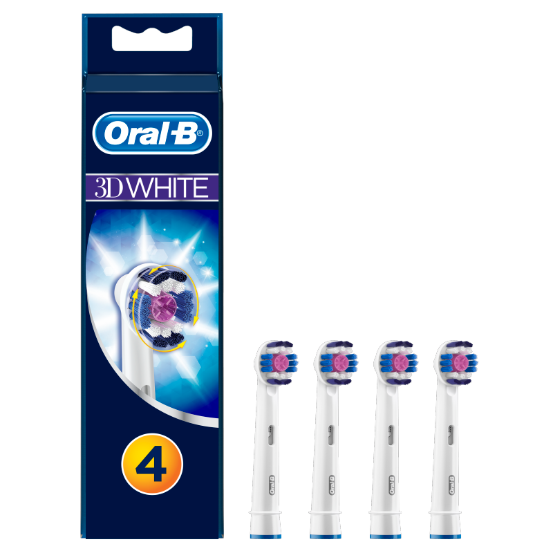 ORAL-B 3DWhite Końcówka do szczoteczki elektrycznej 4 sztuki