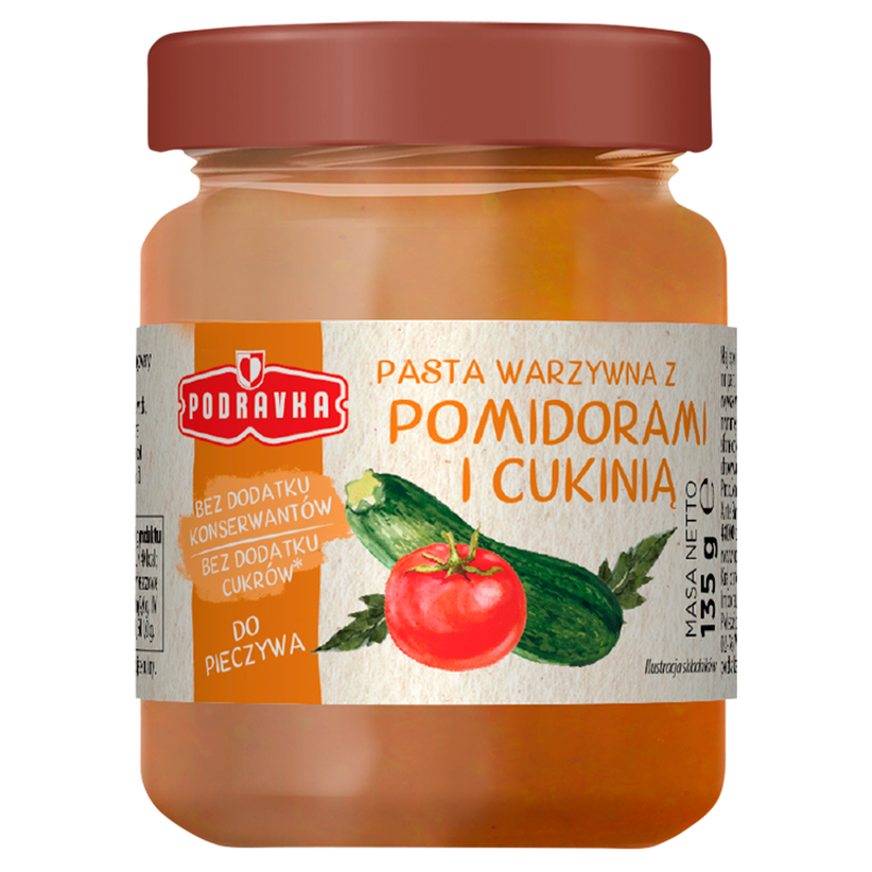 PODRAVKA Pasta warzywna z pomidorami i cukinią