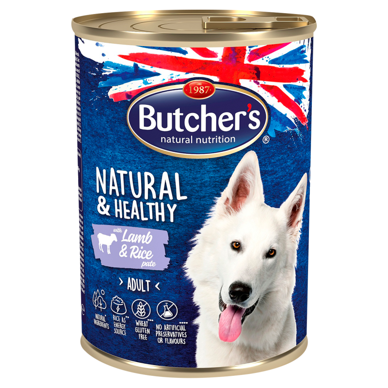 BUTCHER'S Natural & Healthy Karma dla psa z jagnięciną i ryżem pasztet