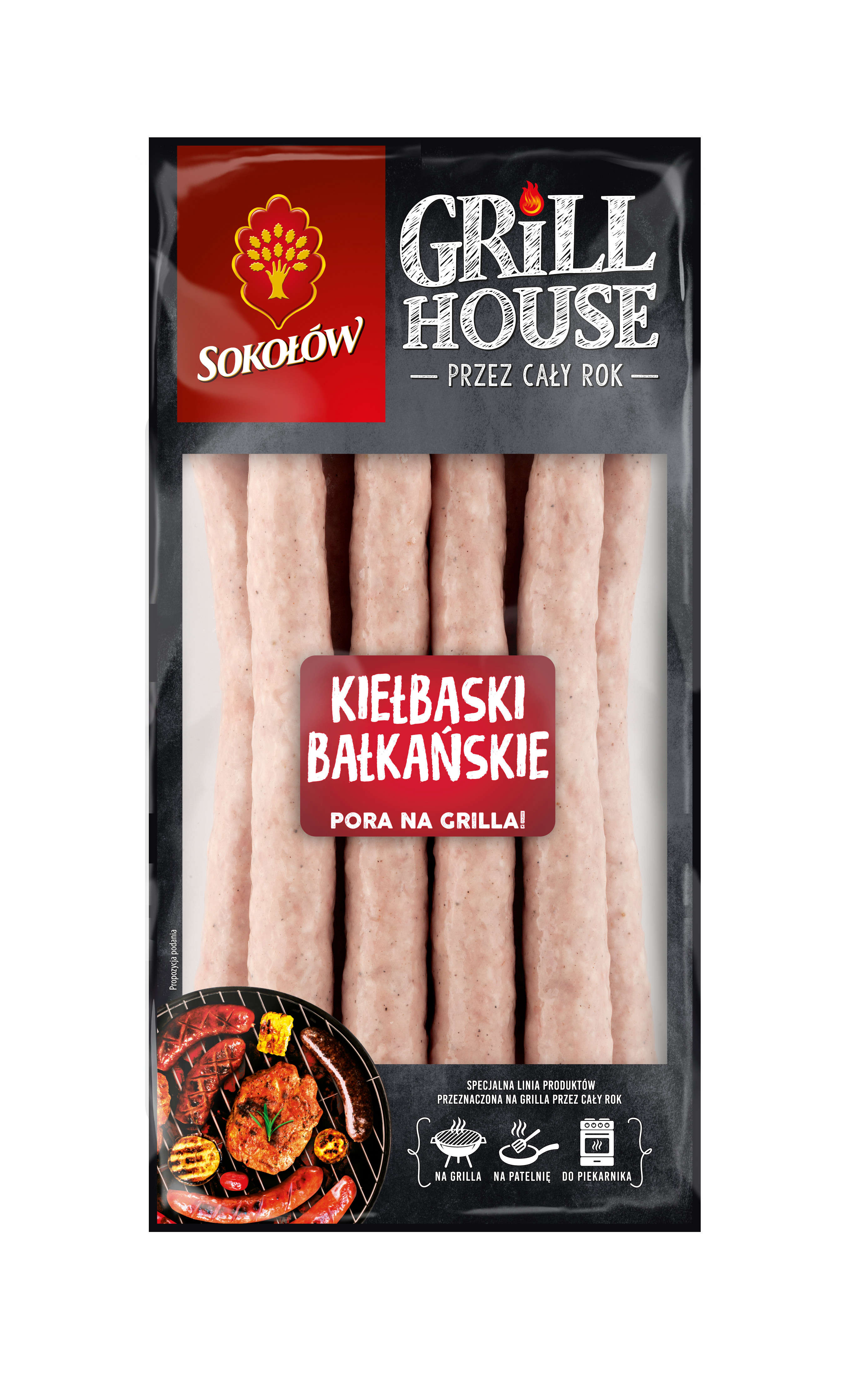 SOKOŁÓW Grill Kiełbaski Bałkańskie wieprzowe