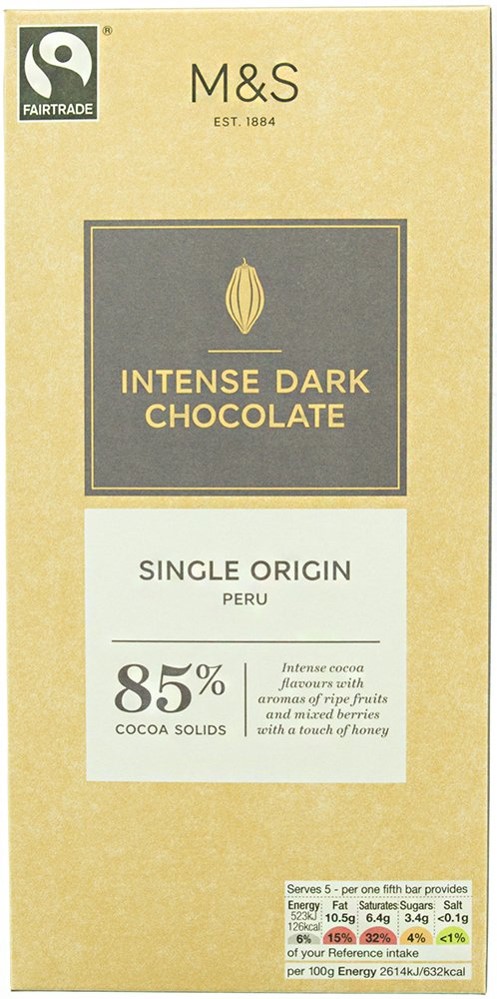 MARKS & SPENCER Czekolada gorzka (85% kakao)