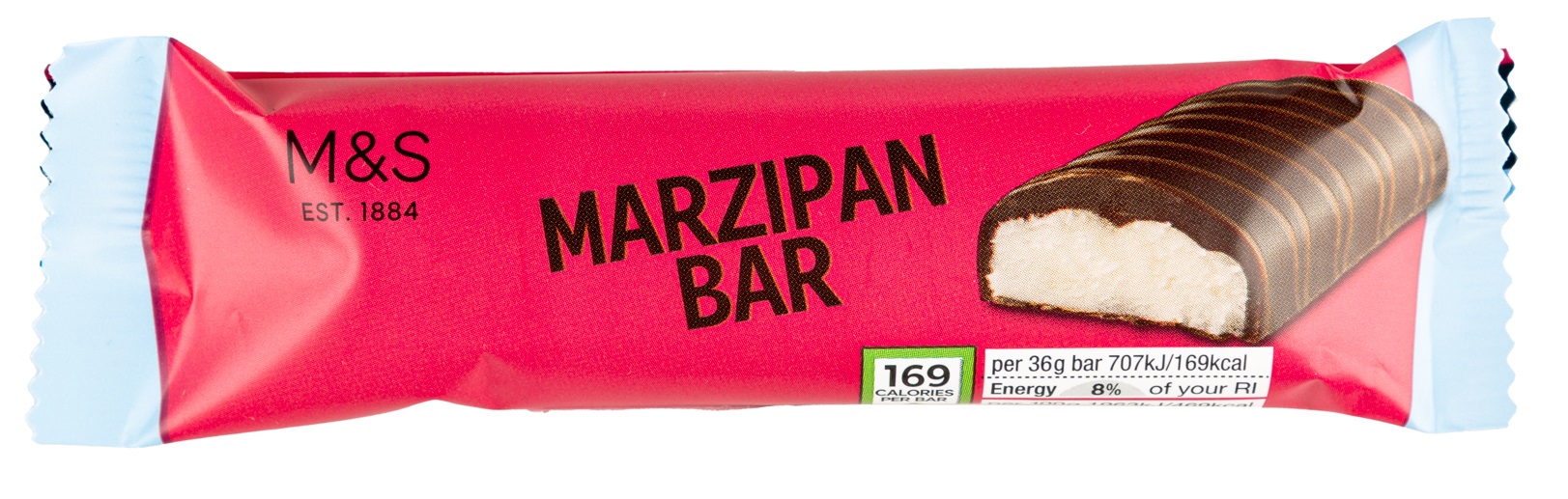 MARKS & SPENCER Batonik marcepanowy w gorzkiej czekoladzie