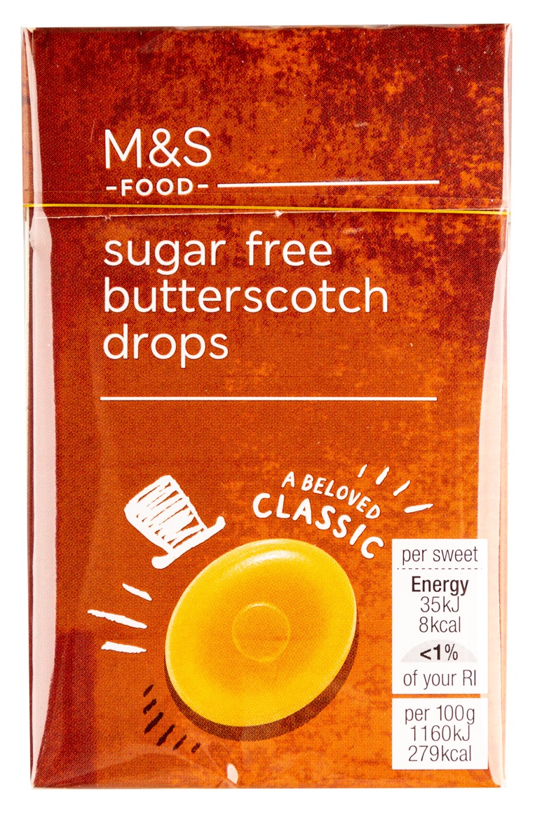 MARKS & SPENCER Dropsy toffi (bez cukru)